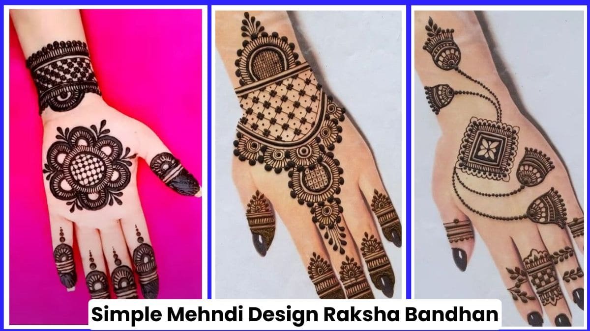 Simple Mehndi Design Raksha Bandhan